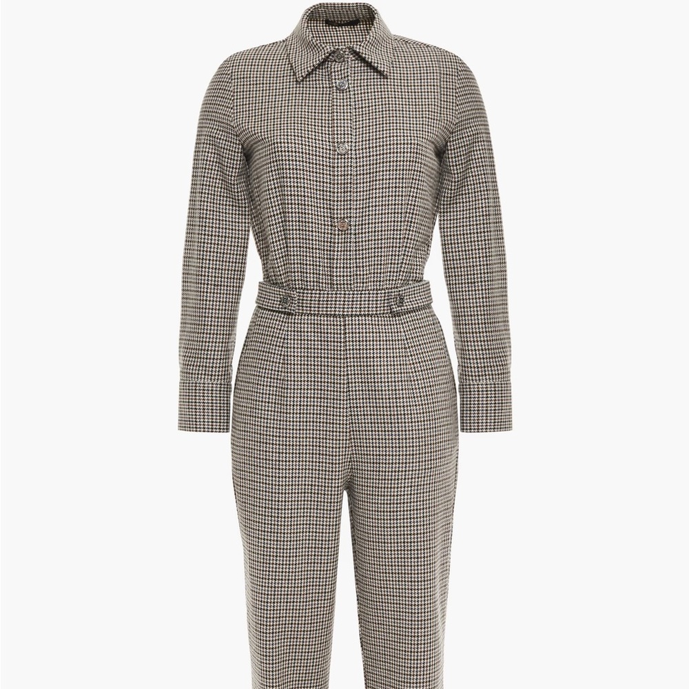 Maje Houndstooth Print Jumpsuit